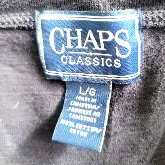 Chaps Classics Women's 3/4 Sleeve Cotton Top with Pockets Size L - Picture 10 of 11